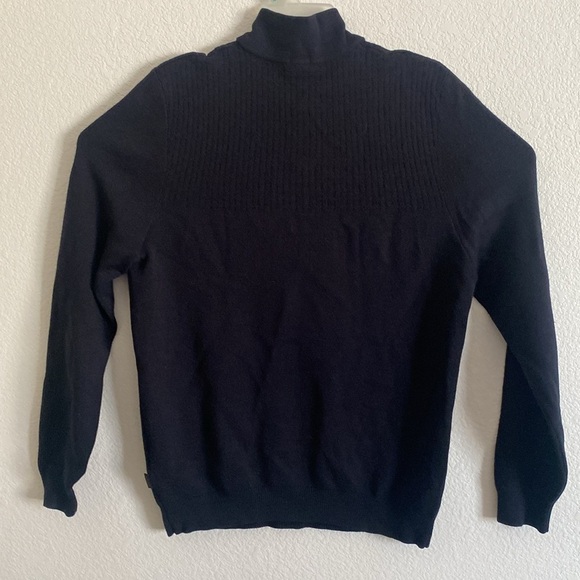 BOSS Hugo Boss Men's Merino Black Sweater Size L - Picture 4 of 6